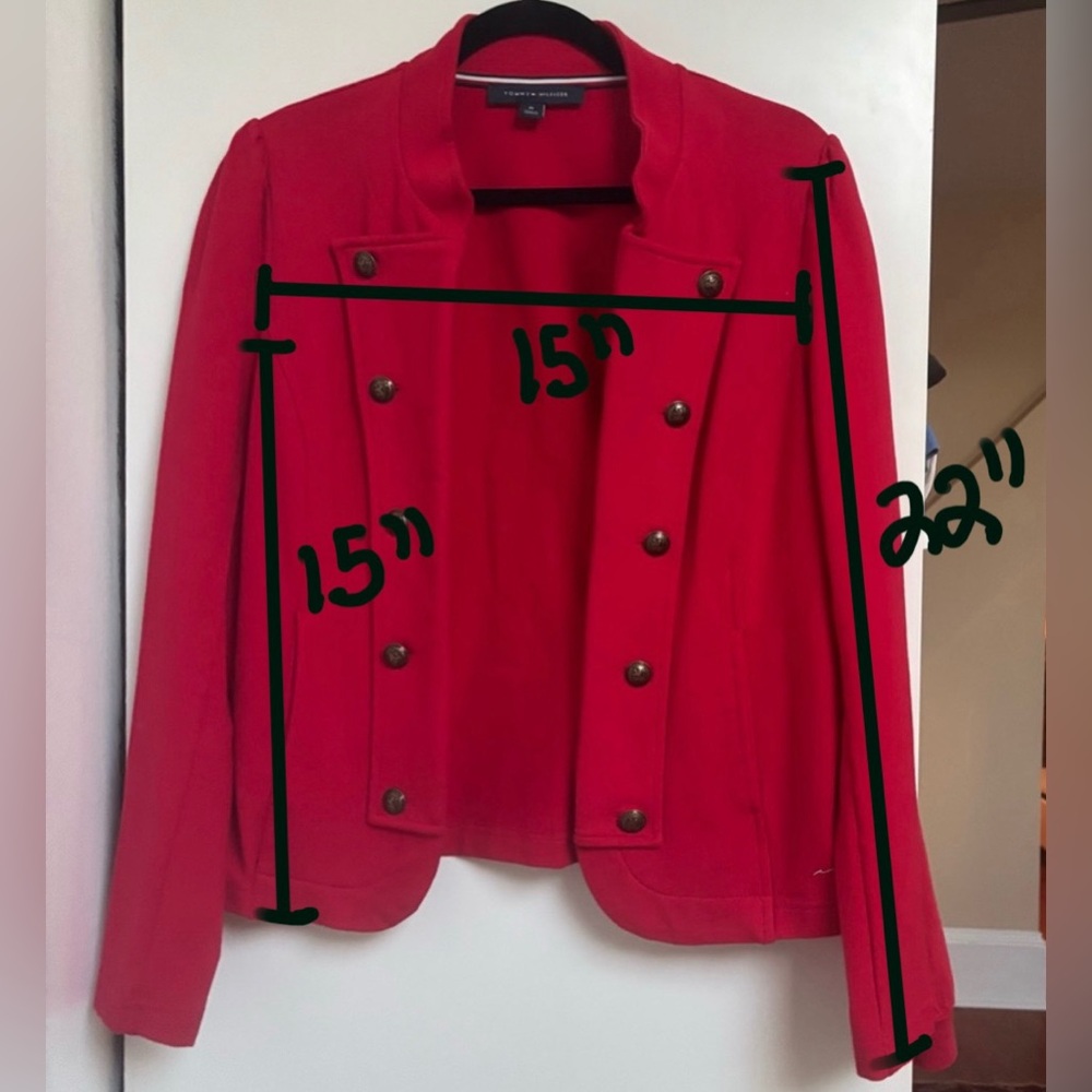 Tommy Hilfiger Red Cropped Blazer - Picture 9 of 9